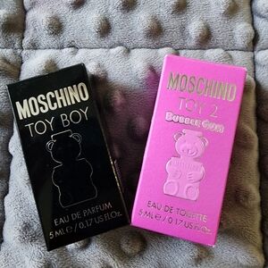 Moschino Toy Boy Black and Toy 2 Bubble Gum Pink Set His And Hers Testers. 5ML.